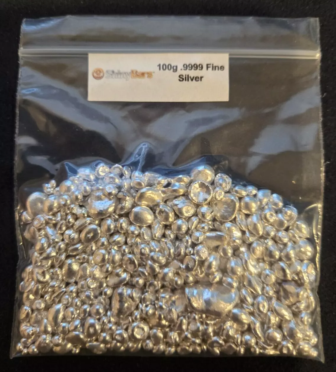 100 gram silver shot, casting grain, .9999 fine silver