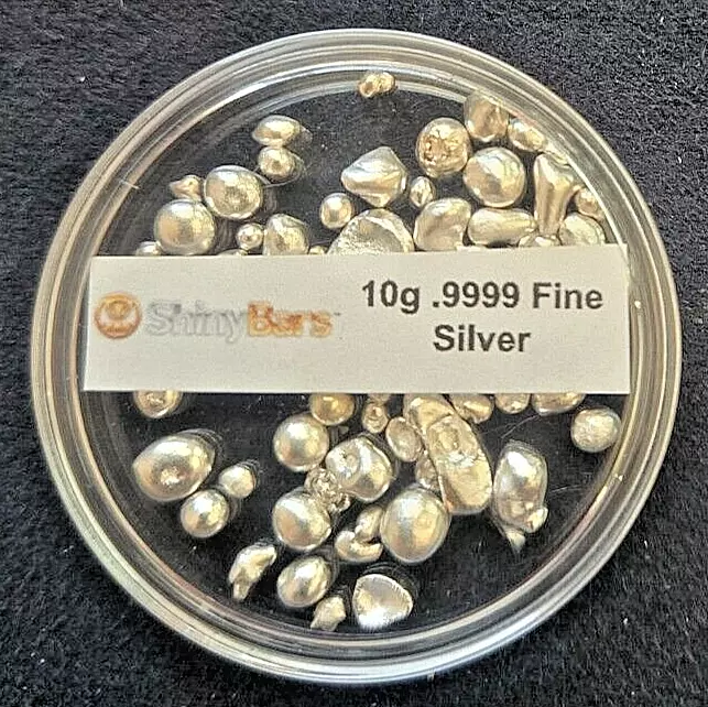 10 gram silver shot, casting grain, .999 fine silver