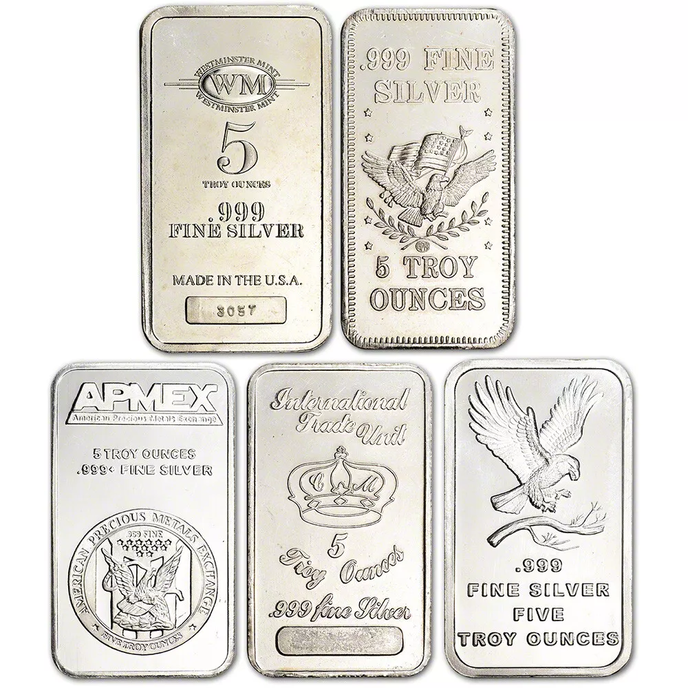 silver bar, 5oz silver, silver bullion, invest in silver