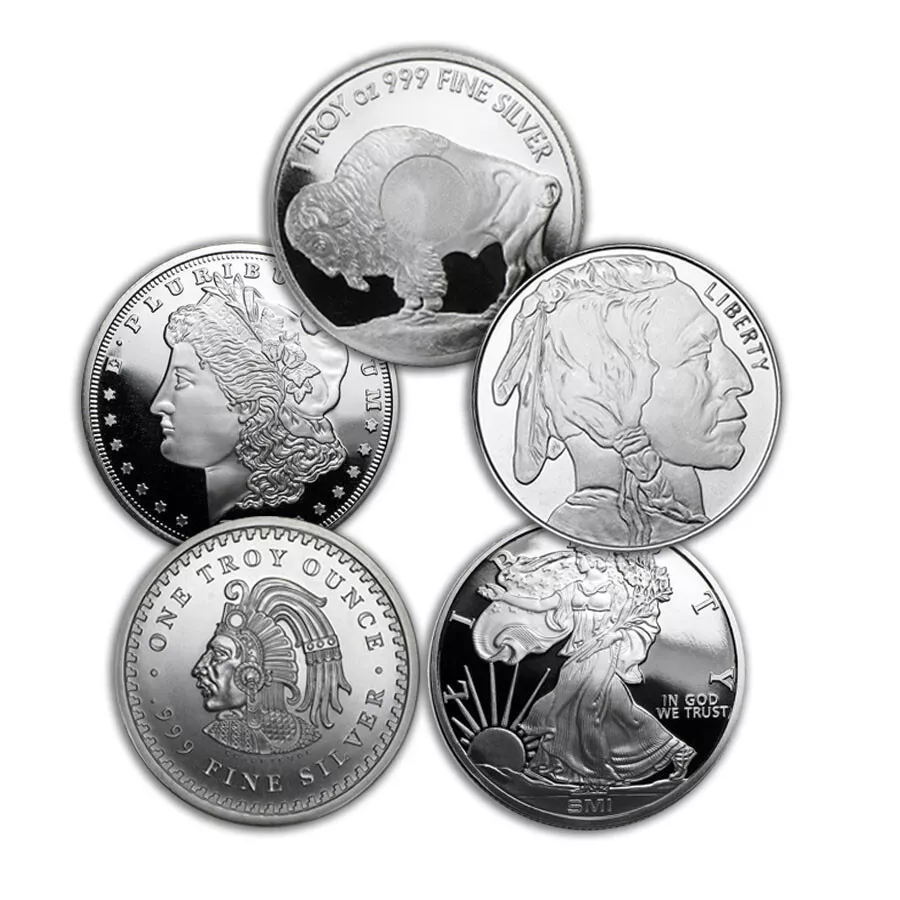 1oz silver, silver bullion, invest in silver, silver round